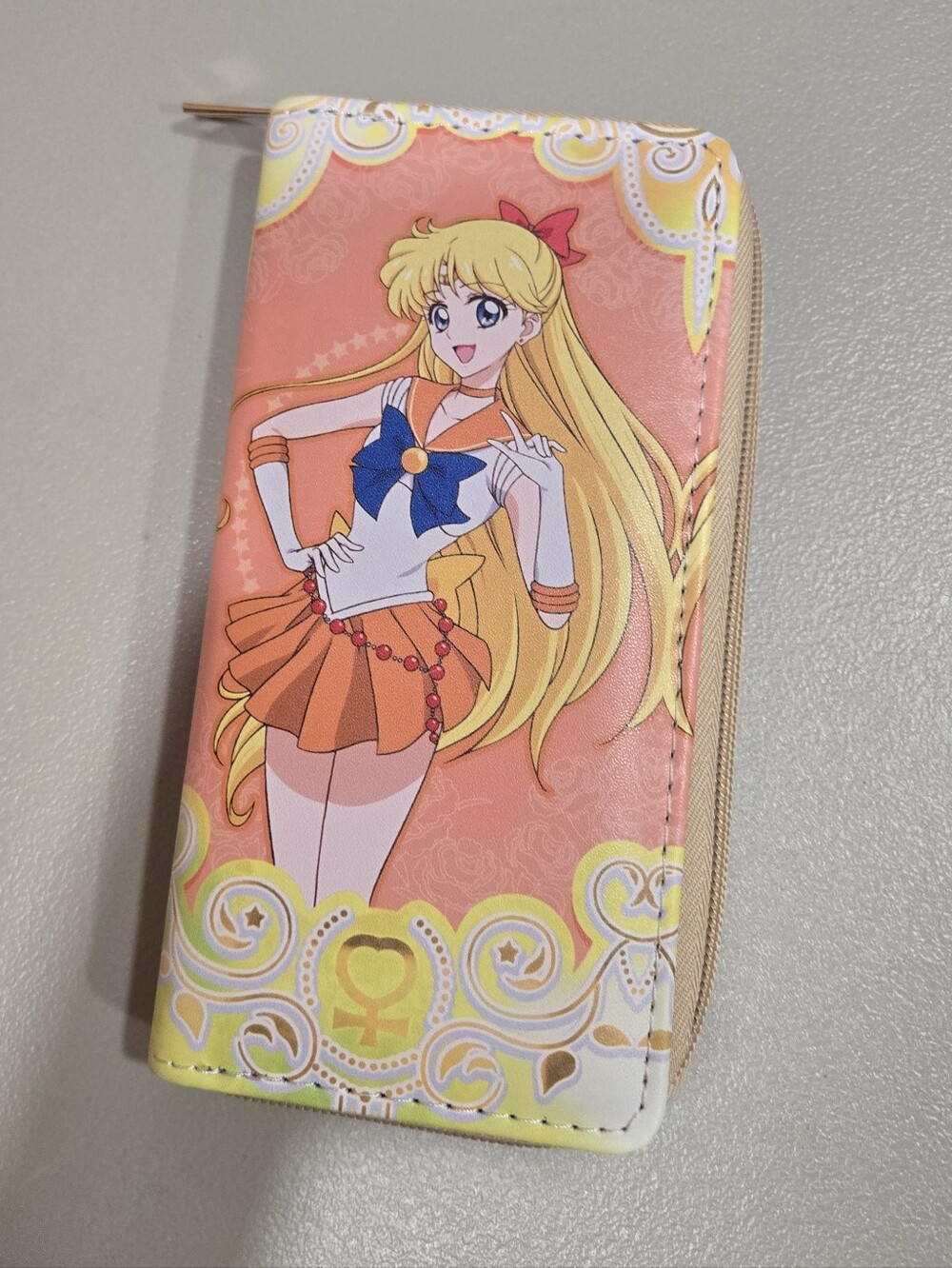 Sailor Moon Venus Orange Anime Zip Wallet